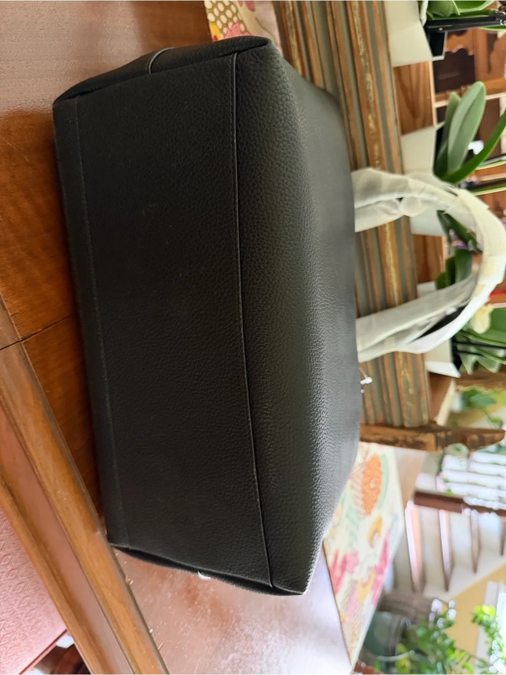 kate spade Black Pebbled Leather Tote with Top Handles 454 Large Tote